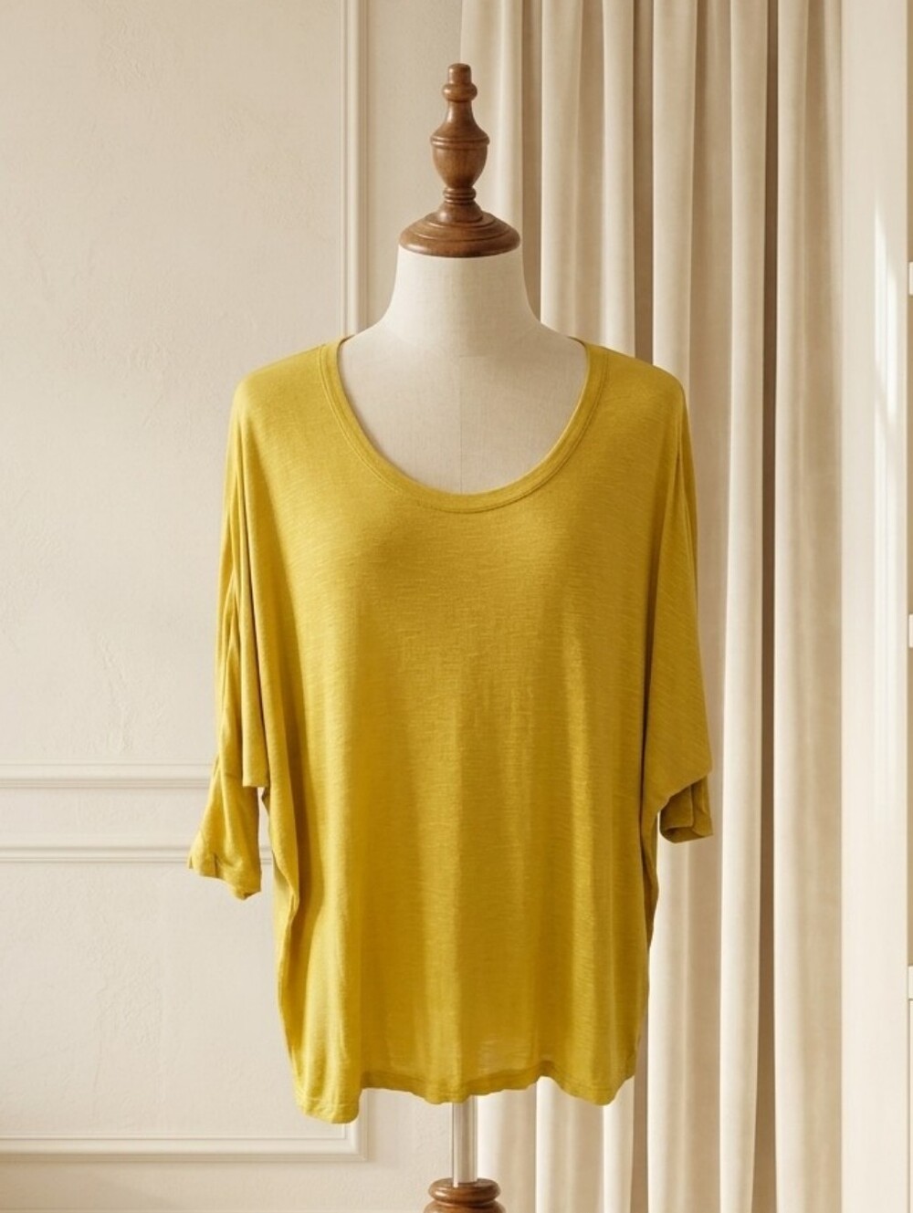 Philosophy Mustard Oversized Batwing Blouse Size Medium